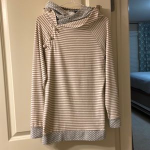 Ampersand Ave Doublehood Hoodie Knotted Striped
